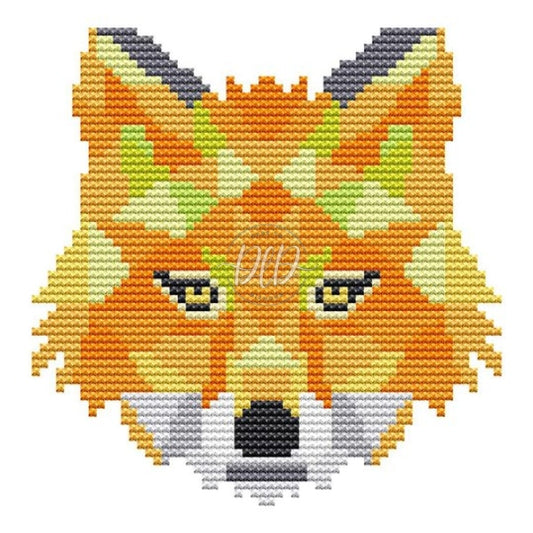 Fox Partial 14Ct Counted Canvas(15*15Cm) Cross Stitch