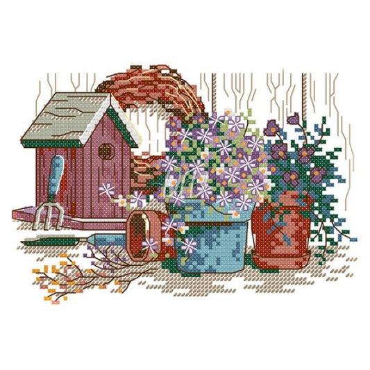 F931 Garden(21*16Cm) 14Ct Cross Stitch Kit