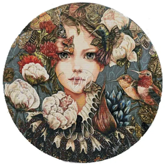 Girl Partial 11Ct Pre-Stamped Canvas(30*30Cm) Cross Stitch