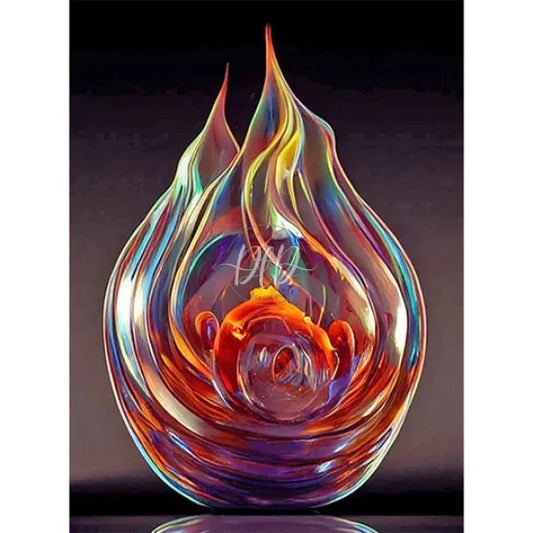 Glass Fire Sculpture