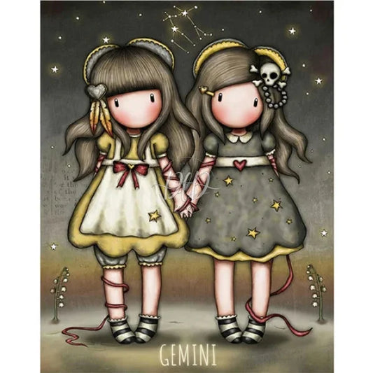 Gorjuss Cartoon Little Girl 30*40Cm(Canvas) Full Round Drill Diamond Paintingp