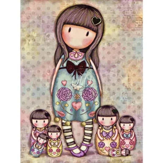 Gorjuss Doll 30*40Cm(Canvas) Full Round Drill Diamond Painting