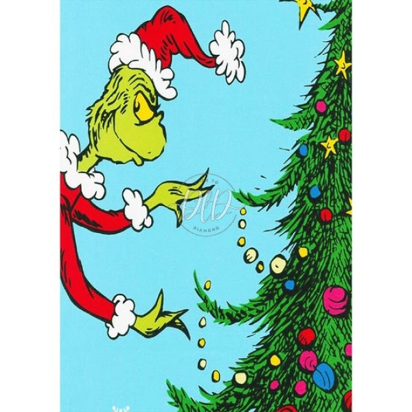 Grinch Green Monster 30*40Cm(Canvas) Full Round Drill Diamond Painting