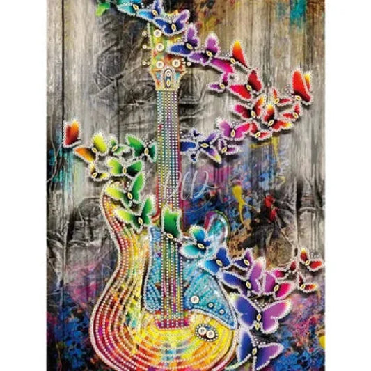 Guitar 30*40Cm(Canvas) Beautiful Special Shaped Drill Diamond Painting