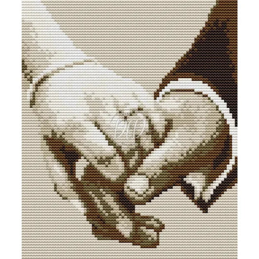 Hand In Full 14Ct Pre-Stamped Canvas(19*22Cm) Cross Stitch