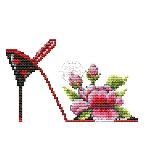 High Heels 14Ct Pre-Stamped Canvas(21*16Cm) Cross Stitch