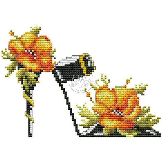 High Heels 14Ct Pre-Stamped Canvas(21*16Cm) Cross Stitch