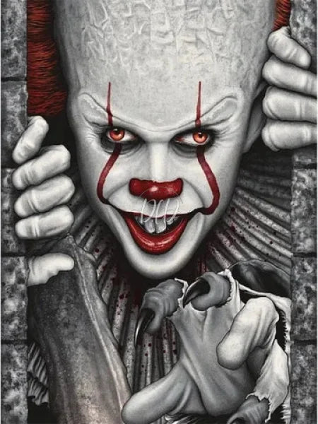 Horror Clown 30*40Cm(Canvas) Full Round Drill Diamond Painting