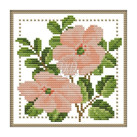 June Flower Partial 11Ct Counted Canvas(21*21Cm) Cross Stitch