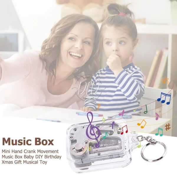 Kids Diy Music Box Movement Keychain