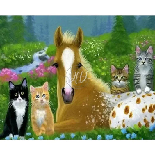 Kitten And Horse