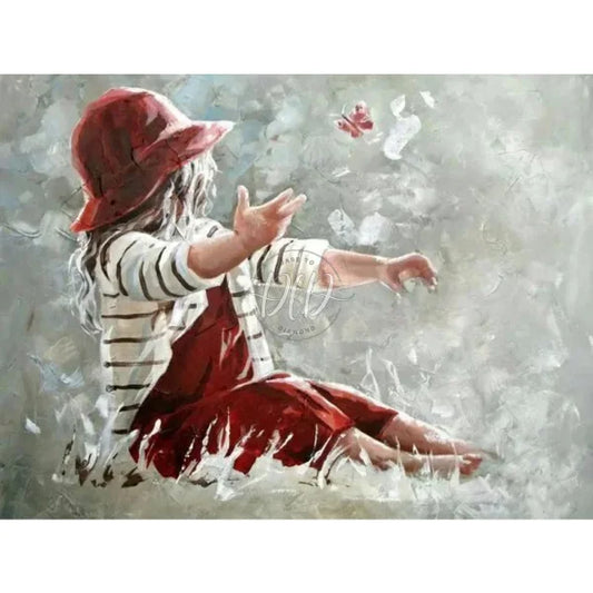 Little Girl In Red Dress