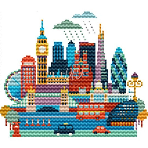 London 14Ct Counted Canvas(27*21Cm) Cross Stitch