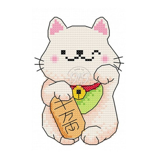 Lucky Cat - 11Ct Stamped Cross Stitch 25*20Cm