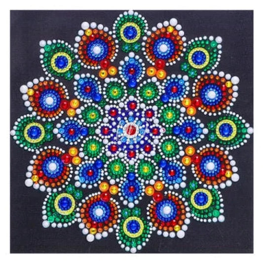 Luminous Mandala 30*30Cm(Canvas) Beautiful Special Shaped Drill Diamond Painting