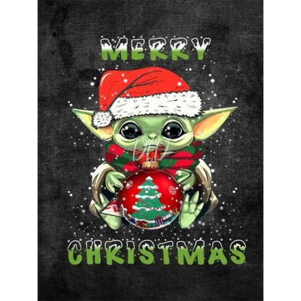 Merry Christmas Yoda 30*40Cm(Canvas) Full Round Drill Diamond Painting