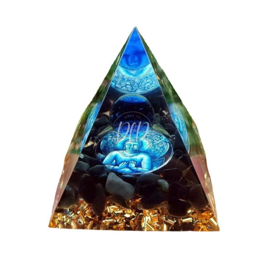 Natural Crystals Orgonite Pyramid Orgone Energy Healing Ornament Decor (B)