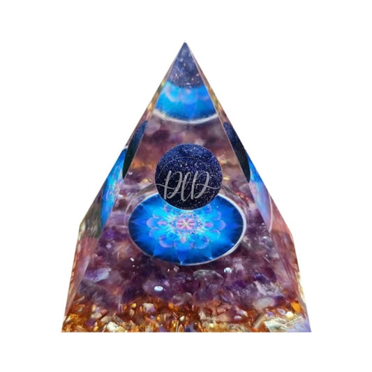 Natural Orgone Pyramid Healing Chakra Crystal Energy Stone Home Decor (B)