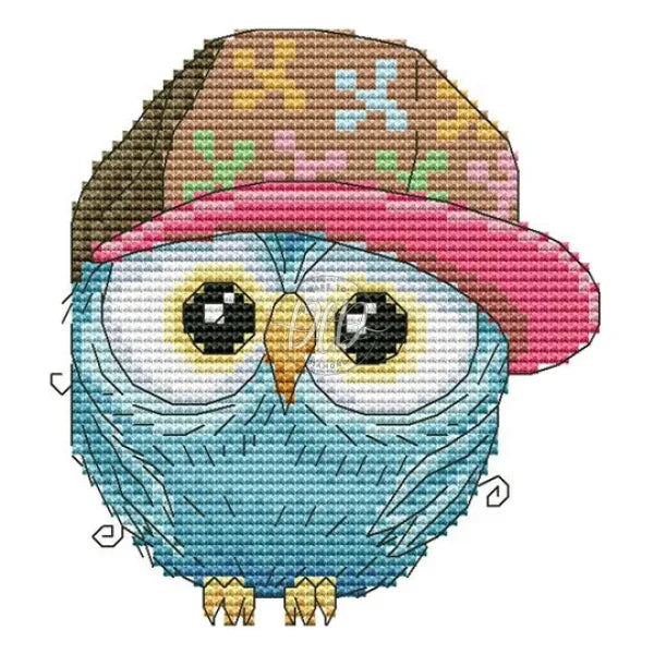 Owl 14Ct Pre-Stamped Canvas(16*15Cm) Cross Stitch