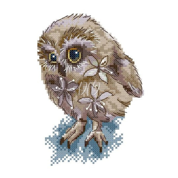 Owl Partial 14Ct Counted Canvas(15*20Cm) Cross Stitch