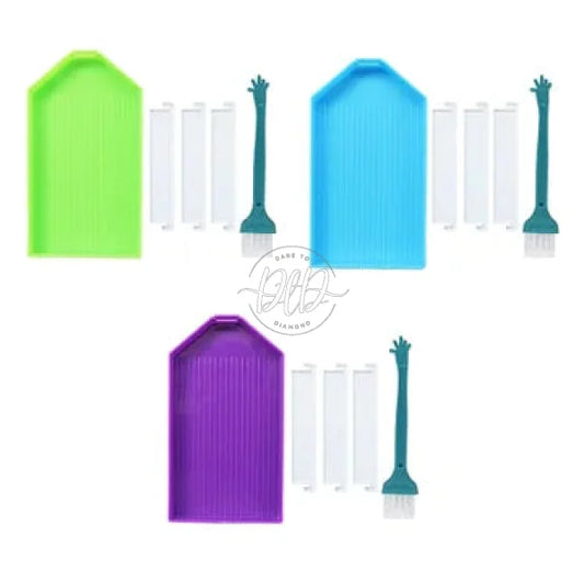 Plastic Bead Sorting Trays With Slot Nail Art Dotting Tool