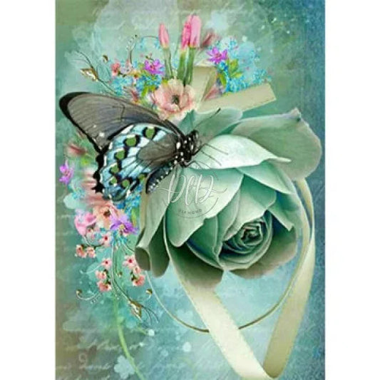 Rose Coloring 30*40Cm (Canvas) Full Round Drill Diamond Painting