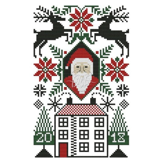 Santa Claus Partial 14Ct Counted Canvas(28*18Cm) Cross Stitch