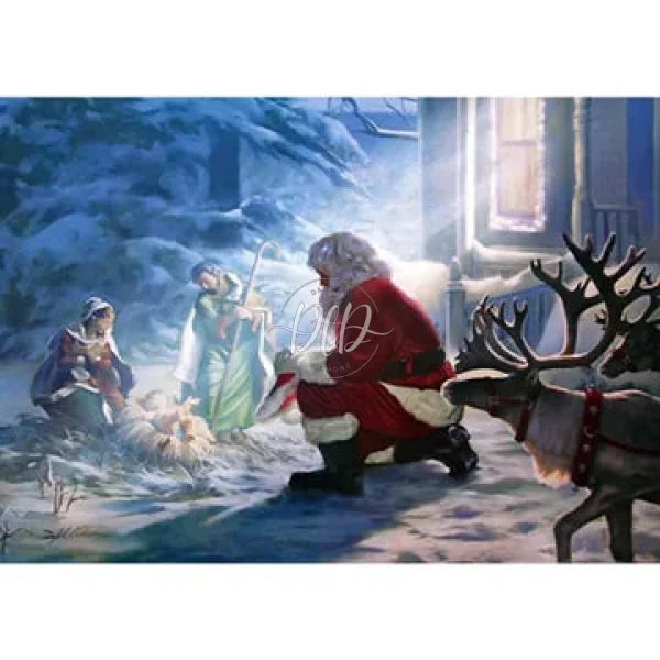 Santa Claus 30X40Cm(Canvas) Full Round Drill Diamond Painting