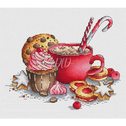 Small Kitchen Full 11Ct Pre-Stamped Canvas(25*21Cm) Cross Stitch