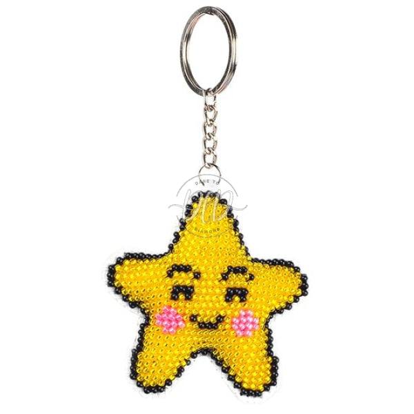 Diy Bead Embroidery Key Chain Cross Stitch Star Car Bag Pendant Handicraft