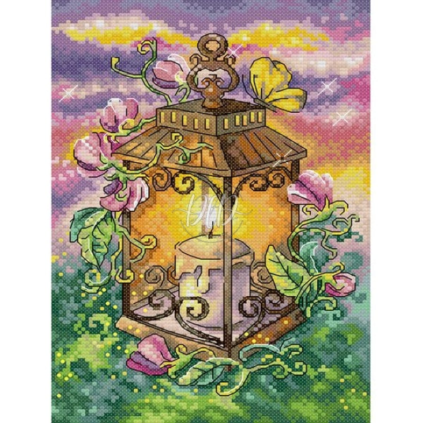 Summer Lantern Full 14Ct Pre-Stamped Canvas(21*30Cm) Cross Stitch