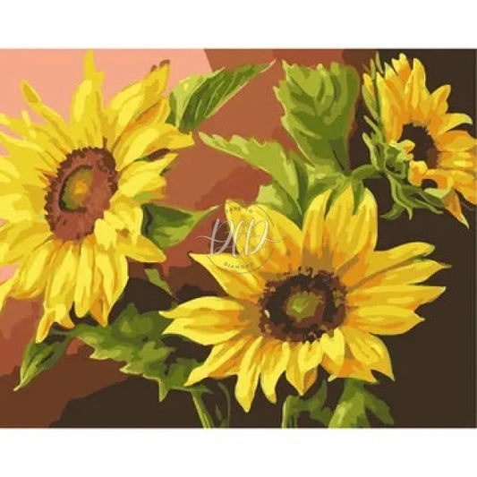 Sunflower 40X30Cm(Canvas) Full Round Drill Diamond Painting