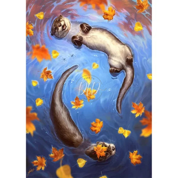 Swimming Sloth 30*40Cm(Canvas) Full Round Drill Diamond Painting