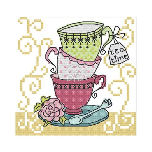 Teacup J358(15*14Cm) 14Ct Cross Stitch Kit