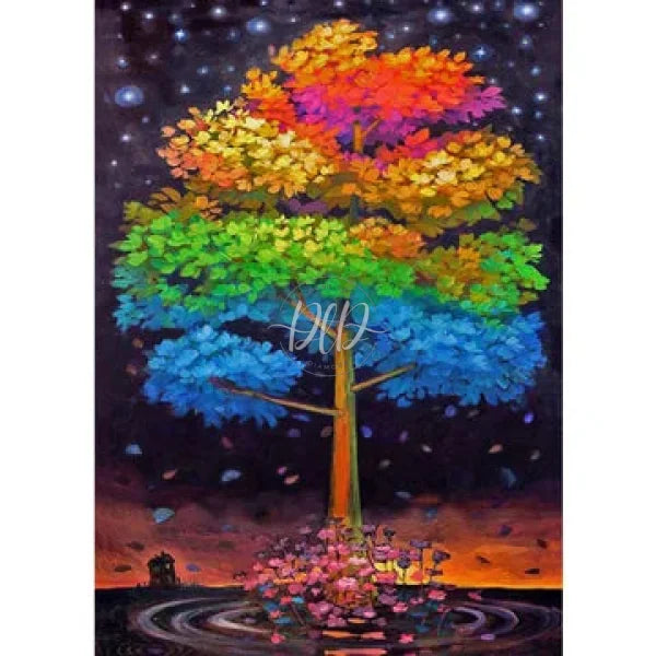 Tree 30*40Cm(Canvas) Full Round Drill Diamond Painting