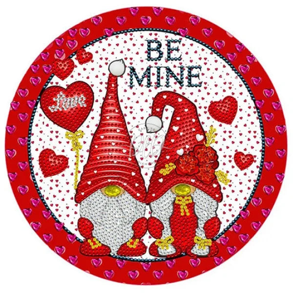 Valentines Day Gnome Cartoon Ring 30*30Cm(Canvas) Special Shaped Drill Diamond Painting