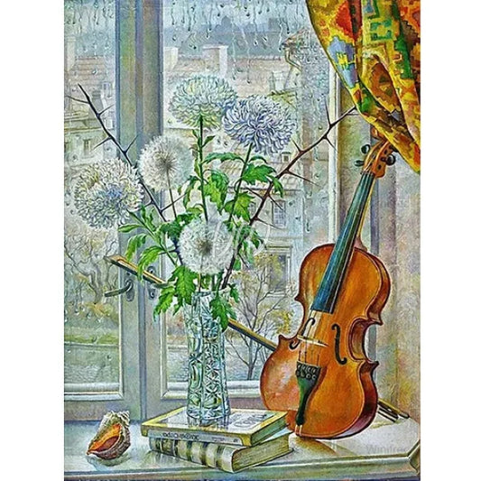 Violin On Windowsill