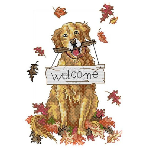 Welcome Dog(18*26Cm) 14Ct Cross Stitch Kit