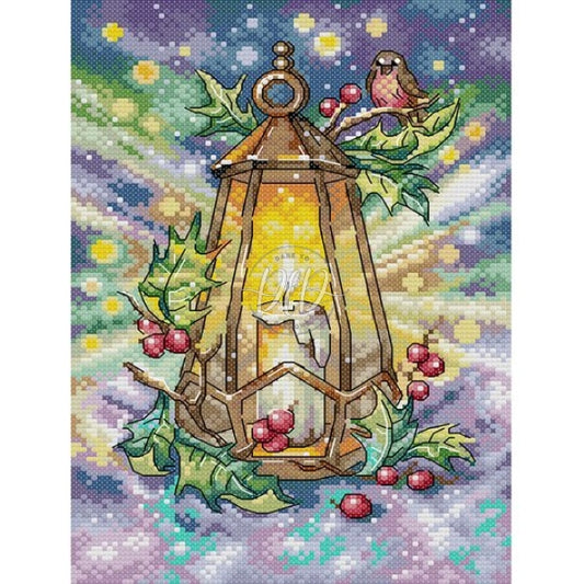 Winter Lantern Full 14Ct Pre-Stamped Canvas(21*30Cm) Cross Stitch