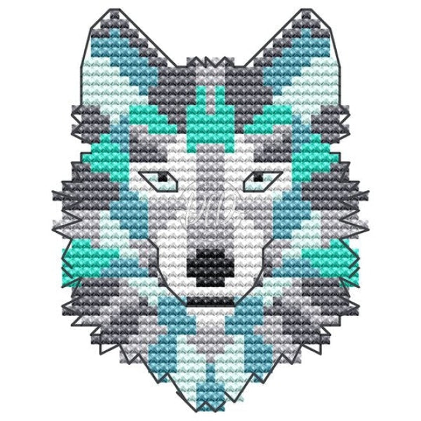 Wolf 14Ct Pre-Stamped Canvas(9*13Cm) Cross Stitch