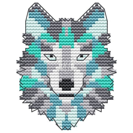 Wolf 14Ct Pre-Stamped Canvas(9*13Cm) Cross Stitch